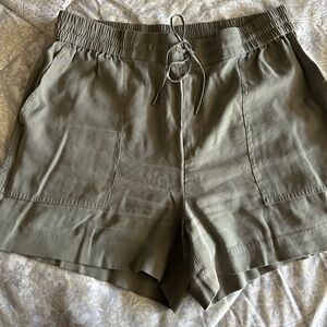 Kersh Green Cargo Shorts Relaxed Fit Elastic Waist